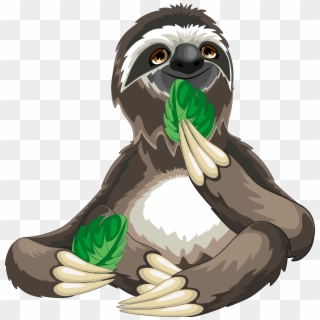 Sloth Cartoon Royalty - Sloth Vector Clipart