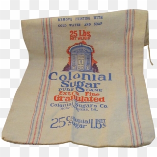 Vintage Colonial Sugar New Orleans Cotton 25 Pound - White Cake Mix Clipart