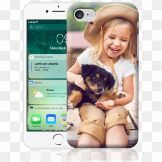 Iphone 7 Case - Little Girl Hugging Puppy Clipart