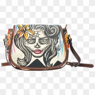 Sugar Skull Dripping Roses Saddle Bag/small Full Customization - Marinette Small Bag Clipart