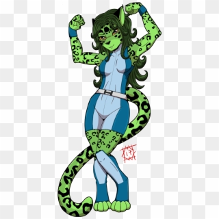 She Hulk Anthro , Png Download - Cartoon Clipart