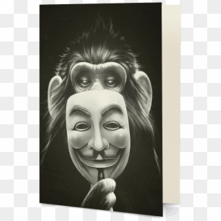 Dailyobjects Anonymous Monkey A5 Greeting Card Buy - Cool Anonymous Clipart