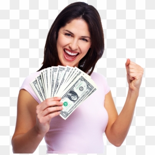 We Buy All Cars Running Or Not - Woman With Money Png Clipart
