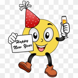 Happy New Year Clipart Disney - Happy New Year 2018 Emoji - Png Download