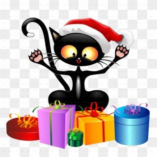 Cat Cartoon Christmas Png Clipart