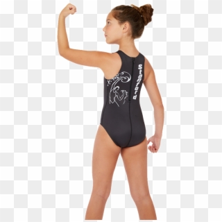 Classic Water Polo Suit - Girl Clipart