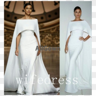Allgown Wedding Dress T801525335114 - Wedding Dress With Butt Cape Clipart