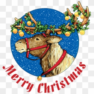 Christmas-reindeer Santa And His Reindeer, Christmas - Christmas Clipart