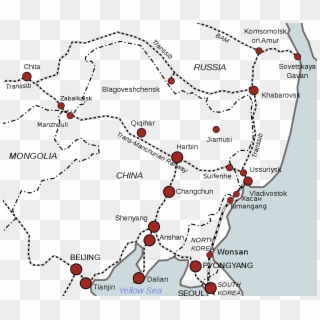 South Manchuria Railway Map Clipart