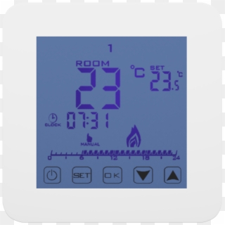 Touchscreen Thermostat Controler 24/7 Indoor- Ad79 - Led Display Clipart