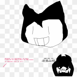 Drawing Bendy On School Chromebook Clipart