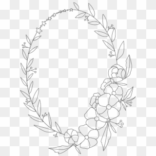 Wreath Corolla Ornament Floral - Line Art Clipart
