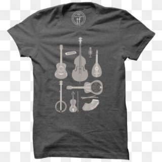 String Instruments Tee-charcoal - Vanos T Shirt Clipart