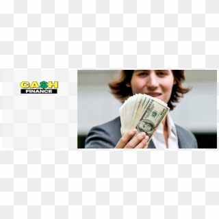 A Guy Holding Dollars In Hand - Money Clipart