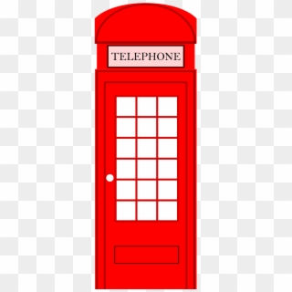 Cartoon London Telephone Box Clipart