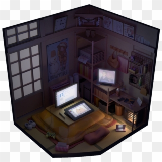 Anime Room 0 Anime Room 1 - Interior Design Clipart