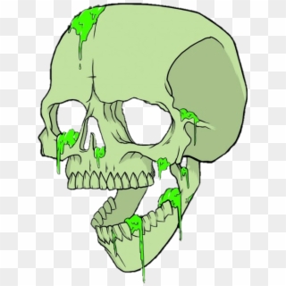 #skull #grime #green - Grime Skull Png Clipart
