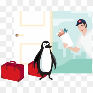 Percy Penguin Receives His Foreign Currency Delivery - Adã©lie Penguin Clipart