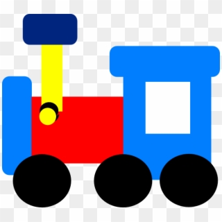 Children Train Clip Art - Red Blue And Yellow Train Clipart - Png Download