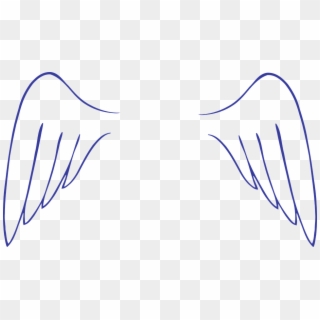 Asas De Anjo Desenho Png - Simple Angel Wings Drawing Clipart