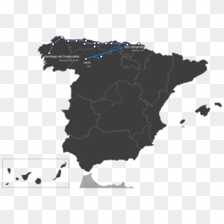 Close Map - Peninsula Iberica Icono Clipart