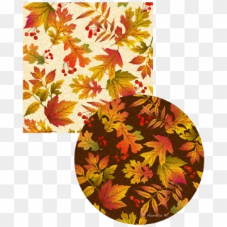 Fl05a Fall Leaves Cream Fl05bc Fall Leaves Circle - Maple Leaf Clipart