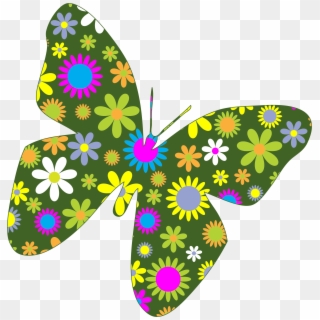 Clipart Flowers And Butterflies Png Transparent Png