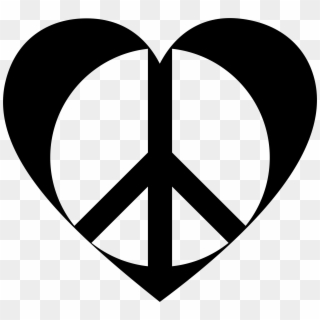 This Free Icons Png Design Of Peace Heart Mark Ii Black Clipart