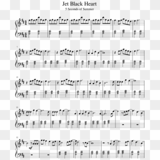 Jet Black Heart Sheet Music 1 Of 4 Pages - Symphony Clean Bandit Piano Sheet Clipart