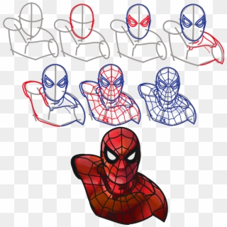 Full Size Of How To Draw Chibi Spiderman Step By The - Spiderman Drawing Ipad Clipart