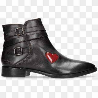 Ankle Boots Candy 5 Black Heart Patent Red - Motorcycle Boot Clipart