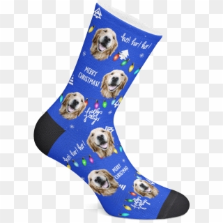 Puppy Christmas Lights - Custom Socks Clipart