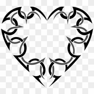 Heart Tattoos Png Transparent Heart Tattoos - Tribal Tattoo Heart Png Clipart