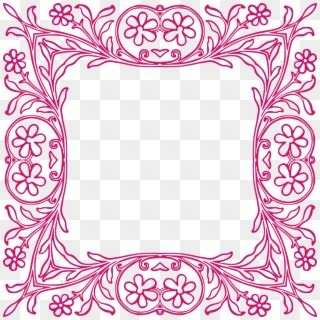 Download Flower Border Png Transparent Image - Printable The Art Therapy Colouring Book Clipart