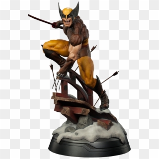 Wolverine Brown Costume Premium Format - Wolverine Statues Clipart