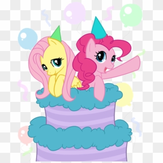 Pinkie Pie Fluttershy Pink Mammal Cartoon Vertebrate - My Little Pony Birthday Png Clipart