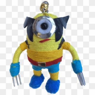 Minion Superhero Wolverine Classic Yellow & Blue - Stuffed Toy Clipart