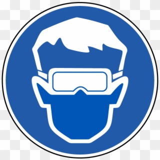 Wear Eye Protection Label - Safety Glasses Ppe Sign Clipart
