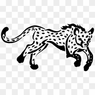 Drawn Leopard Tribal - Tribal Cheetah Png Clipart