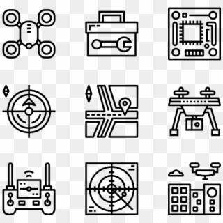Drone - White Png Icons Clipart