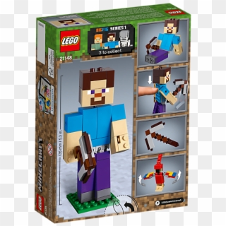 Minecraft™ Steve Bigfig With Parrot - Minecraft Lego Big Fig Clipart