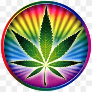 Psychedelic Pot Leaf - Psychedelic Marijuana Leaf Clipart