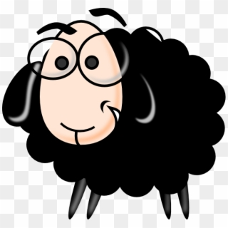 Black White Clipart Sheep - Sheep Clipart Black And White - Png Download