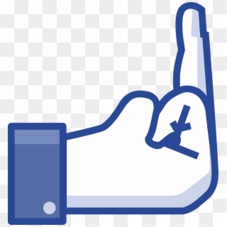 A Facebook "like" Hand With The Middle Finger Raised - Facebook Middle Finger Clipart