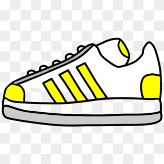 Sneakers, Tennis Shoes, Yellow Stripes, Png Clipart