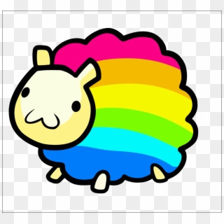Colored Sheep Png - Rainbow Sheep Png Clipart
