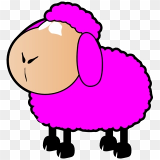 Pink Sheep Clip Art - Sheep Clip Art Pink - Png Download