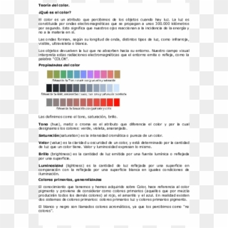 Docx - Propiedades Del Color Clipart