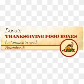 Thanksgiving Food Drive - Free Holiday Clipart - Png Download