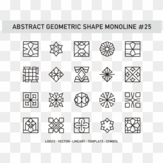 Abstract Geometric Shape Monoline - Vector Graphics Clipart